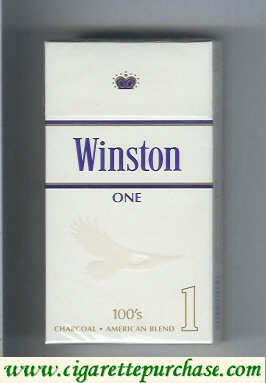 Winston One 1 100s cigarettes hard box